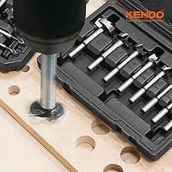KENDO 8 Piece Forstner Bit Set, Made of Alloy