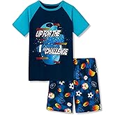 Tebbis Pajamas For Boys Fun Baseball Navy Blue Short Sleeves 2-Piece PJs Set Kid Comfy Sleepwear Size 6-18