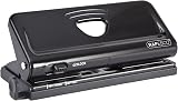 Rapesco 1342 Adjustable 6-Hole Organiser Punch Black 10 Sheet Capacity