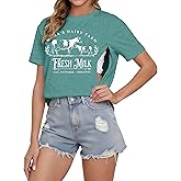 UNIQUEONE Comfort Breastfeeding Shirts for Women Zip Nursing Tops Casual Distressed Acid Washed Maternity Tees