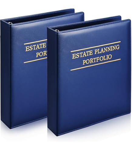 Estate Planning Portfolio 3-Ring Binders – With Tabs And Sheet Protectors