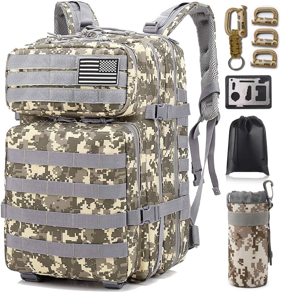 Monoki Military Tactical Backpack, Army 3 Day Assault Pack,42L Molle Bag Rucksack