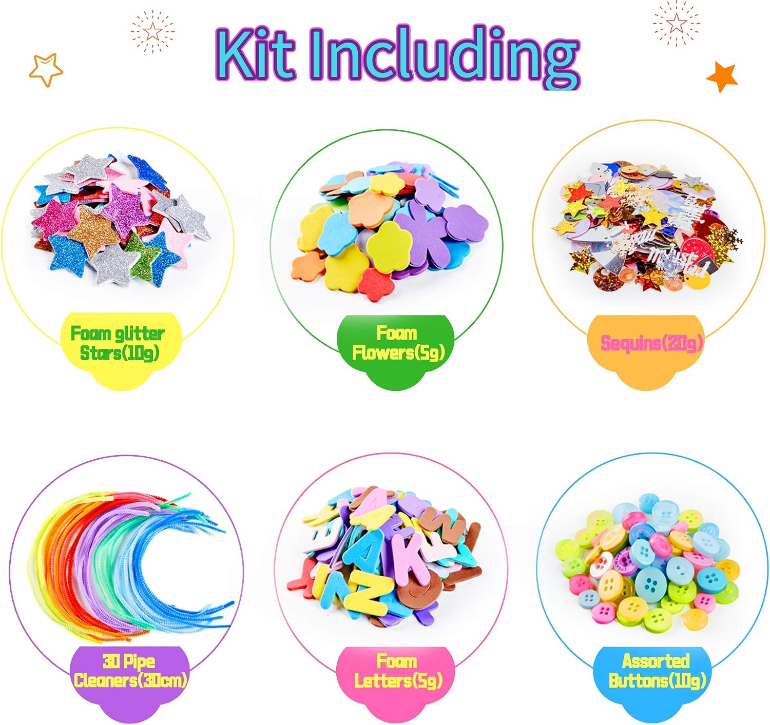 Yetech Arts and Crafts Supplies for Kids-1500+pcs Craft Kits for Kids with Unicorn Storage Bag Craft Art Supply - Image 3