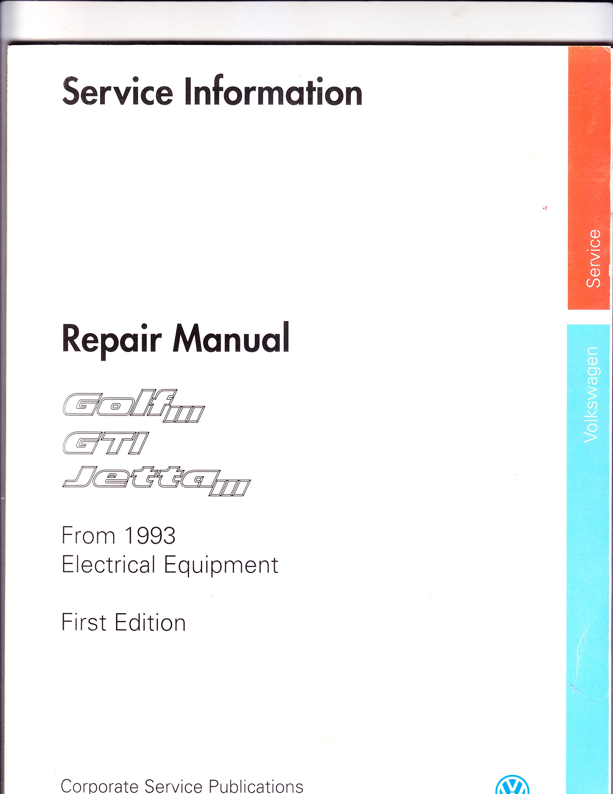 1993 1995 VW Golf III GTI Jetta III Service Shop Manual: volkswagon  corporation: Amazon.com: Books