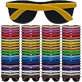 QYVEWY 20/40/100 Pack Neon Party Sunglasses Bulk for Adult Cheap Color Glasses UV400 Protection