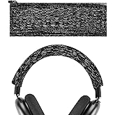 Geekria Knit Fabric Headband Cover Compatible with AirPods Max Headphones, Replacement Repair Part, Sweat Cover, Easy DIY Installation (Black)