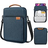 MoKo 9-11 Inch Tablet Sleeve Bag Handle Carrying Case with Shoulder Strap Fits iPad Pro/Air/A16 11 inch,iPad 10th 10.9,i-Pad 9/8/7th 10.2,iPadAir 5/4th 10.9,i-Pad 9.7,Tab S8/S9 11", Indigo