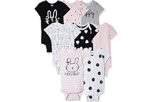 Gerber baby-girls 8-pack Short Sleeve Onesies Bodysuits