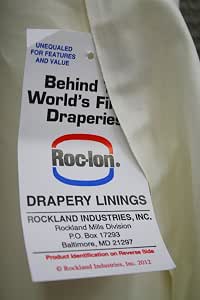 Amazon.com: Roc-lon Rain No Stain Drapery Lining White Fabric By the Yard