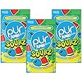 PUR Jumbo SOURZ Gum | Aspartame Free Chewing Gum | 100% Xylitol | Natural Flavor | Sour Blue Raspberry, Sour Watermelon, 20 Pieces (Pack of 3)