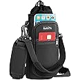 EcoEarth - Water Bottle Holder w/Padded Shoulder Strap - Water Bottle Carrier Bag for Hiking - Convenient Crossbody Bottle Pouch w/Phone Holder - Water Bottle Sleeve