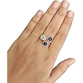 Raw Herkimer Diamond & Black Tourmaline Ring | Handcrafted Sterling Silver 925 Jewelry