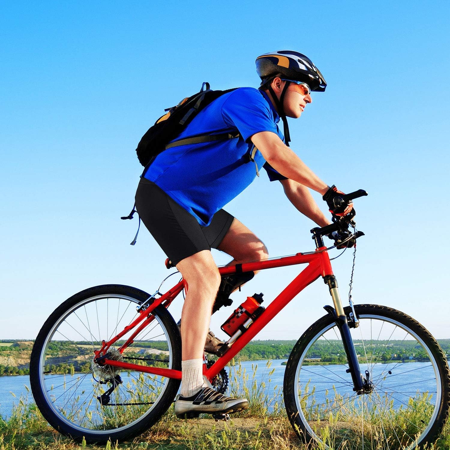 4D Padded Cycling Shorts Men Women, Breathable Bicycle Bike Shorts Underwear: Clothing