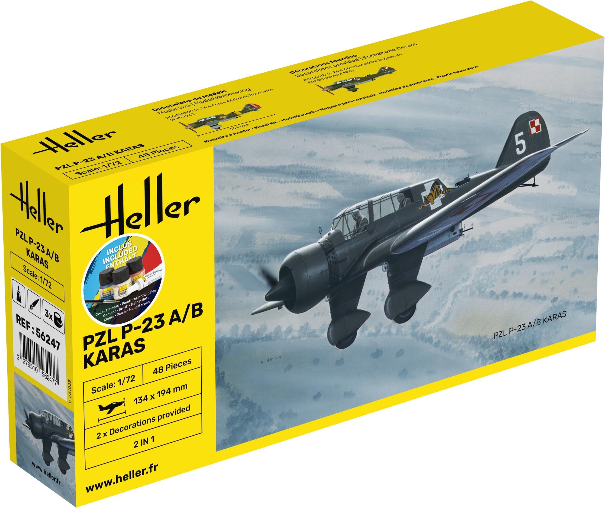 Heller 1:72 Gift Set - PZL 23 Karas