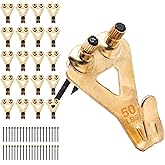 PHS - Professional Picture Hanging Hooks with Nails - Heavy Duty 50 lbs Picture Hangers for Drywall & Plaster Walls - 20 Pack Wall Hooks for Pictures, Frames, Mirrors & Canvas Art