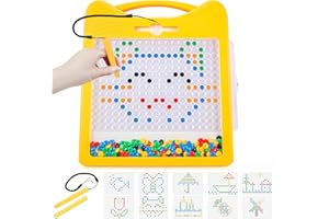 SVANCE Extra Large Magnetic Drawing Board for Kids, Magnet Doodle Board with 2 Pens, Magnetic Dot Art Fine Motor Skills Montessori Toy, Airplane Car Ride Travel Essentials for Toddler (12.5" x 12.5")