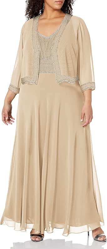 plus size beaded jacket dress