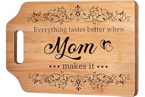 Gifts for Mom, Christmas Gifts for Mom from Daughter Son, Stocking Stuffers for Women Bamboo Cutting Board 31 * 22 * 1cm, Xma