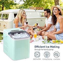 HealSmart Countertop Ice Maker Machine, Fast Making
