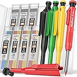 Nicpro 4 Pack Carpenter Pencil with Sharpener