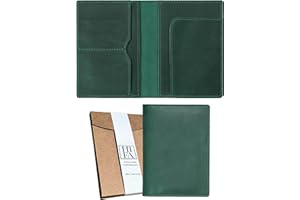 HIFA Leather Passport Holder, Handmade Passport Cover with Card and Ticket Slot - Genuine Leather, Elegant Design, Easy Access - Passport Case, Passport Wallet, Passport Holder