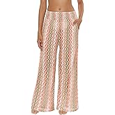 Soluna Swim womens Summer Bliss Crochet Pants, Side Pockets, Casual, Beach Cover Ups for Women