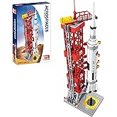 Block Builder Rocket Launch Building Block Set (457 Pieces) Space Series Building Blocks for Kids and Adults