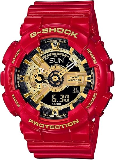 g shock red gold