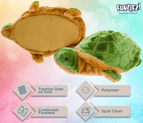 Funziez! Fuzzy Animal Slippers for Women Men, House Shoes, Teddy