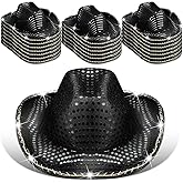 Tisancy 20 Pack Lights Cowboy Cowgirl Hat LED Flashing Light Up Hat for Western Bachelorette Party Wedding Bridal