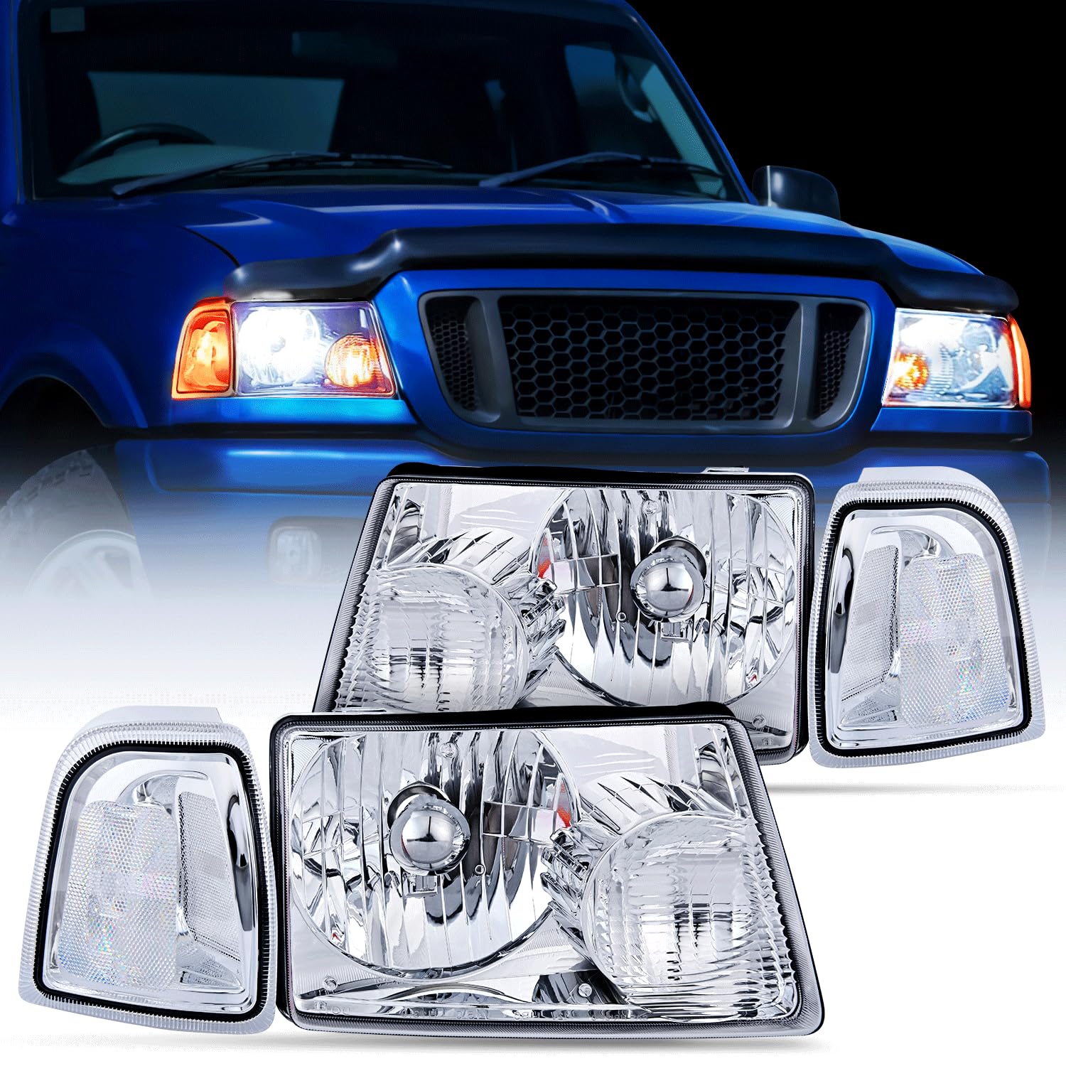Nilight Headlight Assembly for 2001 2002 2003 2004
