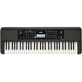 Yamaha 61 Touch Sensitive Keys Portable Keyboard for Beginners with Music Rest, Power Adapter PSR-E383