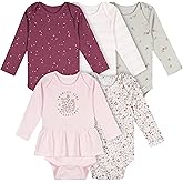 Gerber Baby Girls' 6-pack Long-sleeve Onesies Bodysuits