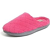 Dearfoams womens Leslie Washable Memory Foam Terry Clog With Wide Widths