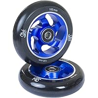 2 Stück 100mm Scooter Rollen 88A - Stunt Rollen Mit ABEC-9 Lagern Für Scooter