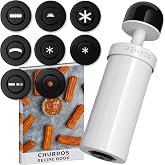 Churrera Churro Maker Machine - Free Recipe eBook Included - 8 Interchangeable Discs - Churros Maker Machine - Cookie Machine