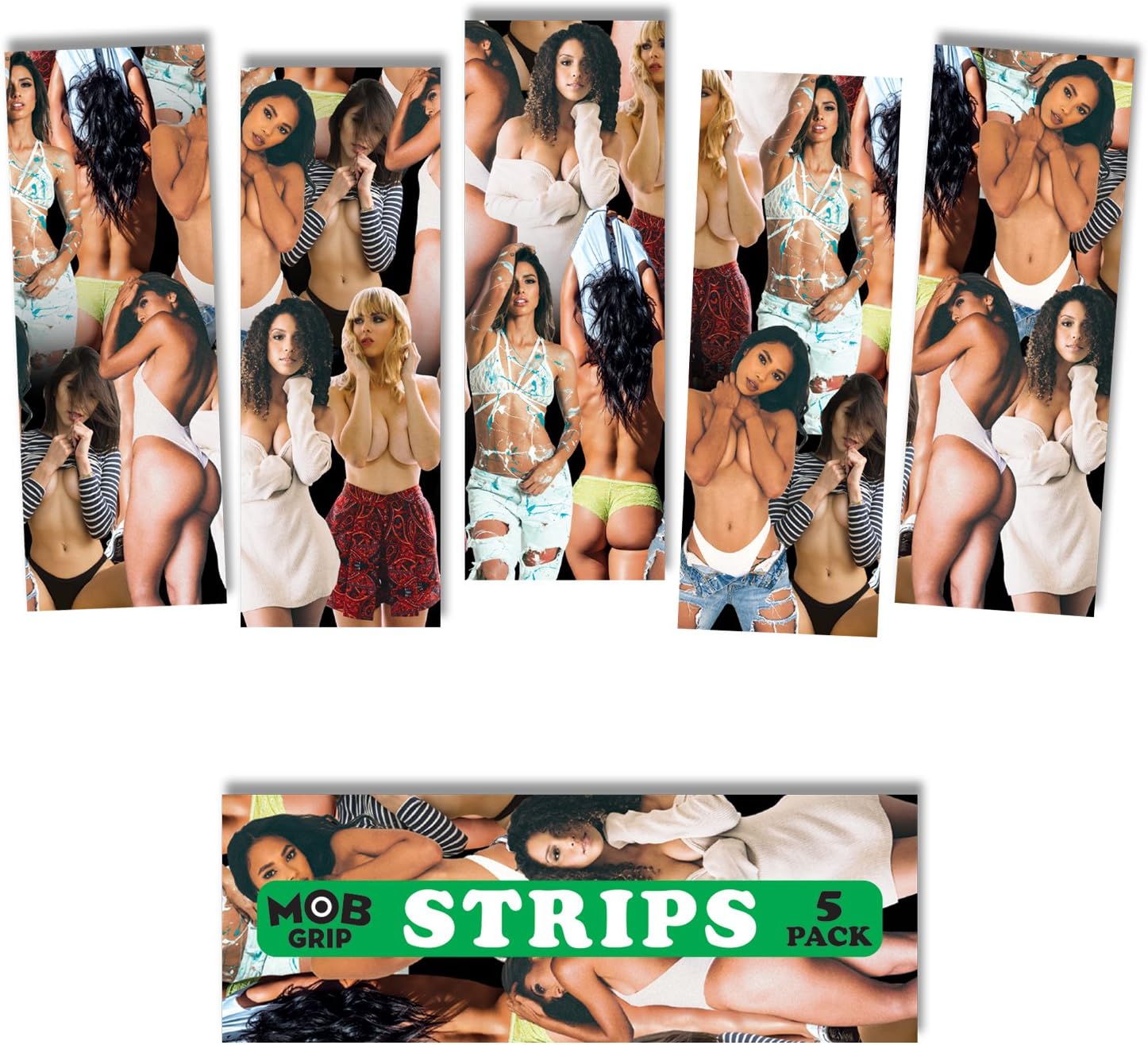 Mob Skateboard Griptape Van Styles V/SUAL Girls Grip Strips 5 Pack 9" x 3.25"