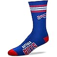 For Bare Feet Youth NFL 4-Stripe Deuce Quarter-Length Socks