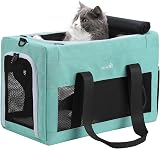pecute Cat Carrier Airline Approved, Extra Stable Handbag, Breathable Mesh view 1