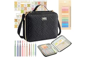 RAIZESTILO Bible Cover for Women Bible Case, Large Bible Bag, Bible Study Supplies Bible Journaling Kit Book Carrying Case with Bible Highlighters Tabs, Valentines Day Christian Gifts for Women(Black)