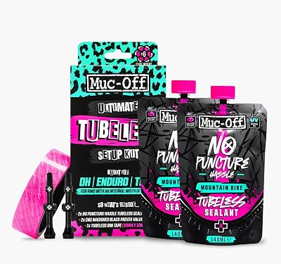 Muc-Off Ultimate Tubeless Setup Kit Tubeless Conversion Kit with Sealant Rim