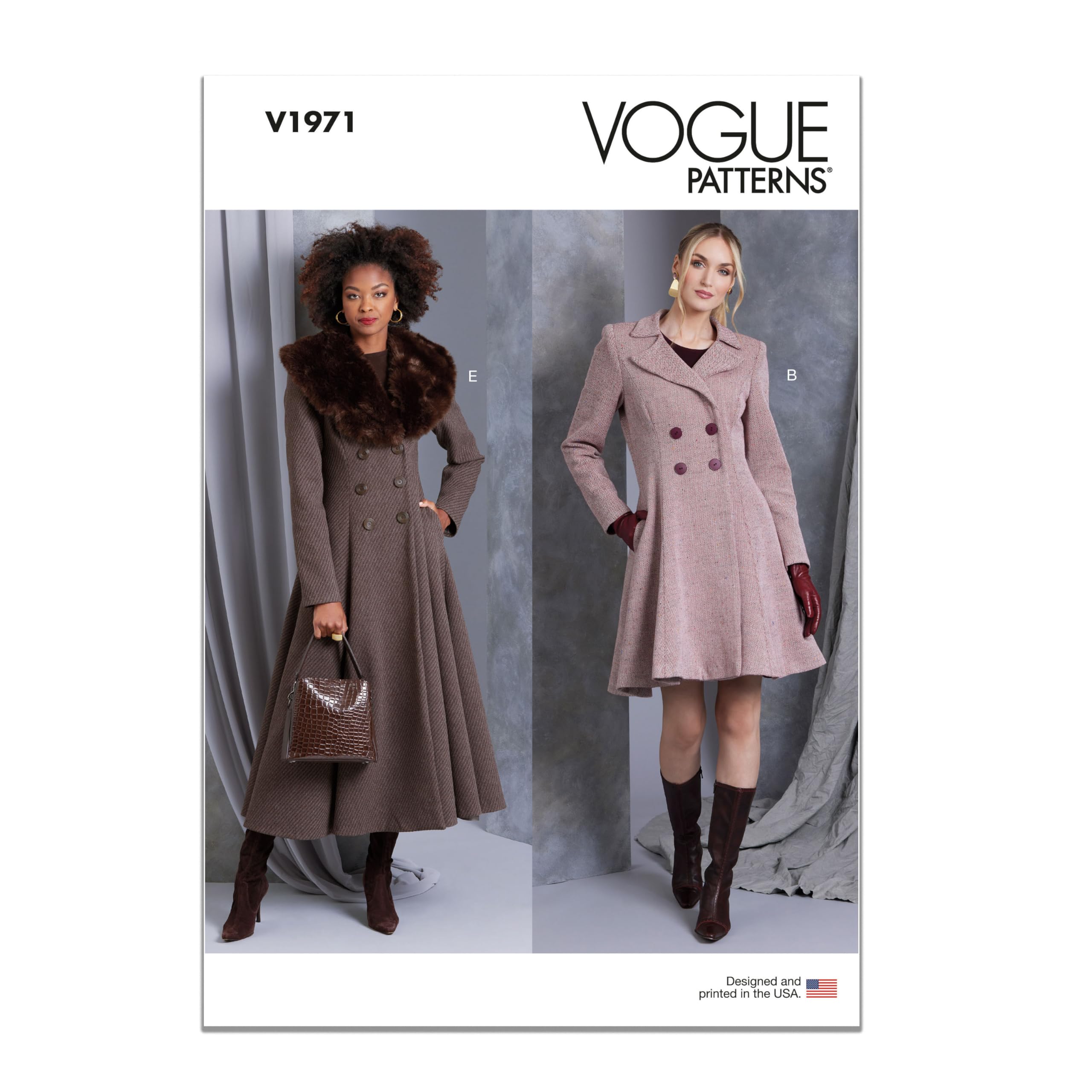 Vogue V1971H5 Misses' Coat in Five Lengths H5 (6-8-10-12-14)