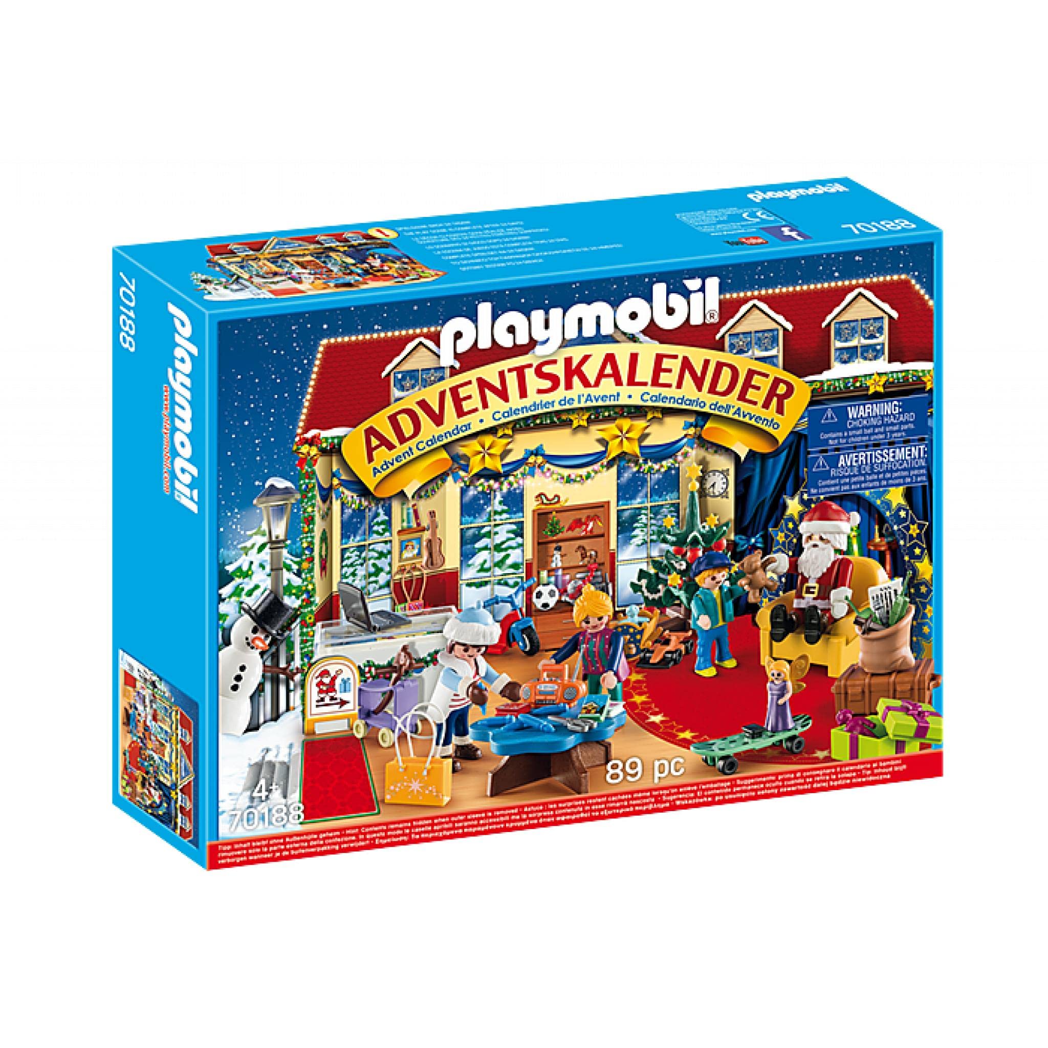 PlayMOBIL 70188 Advent Calendar - Christmas Toy Store, Fun Imaginative Role-Play, PlaySets Suitable for Children Ages 4+
