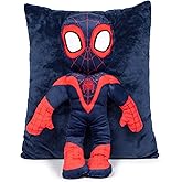 Jay Franco Marvel Spidey & His Amazing Friends Miles Morales 3D Snuggle Pillow - Super Soft Plush Pillow - Measures 15 Inches