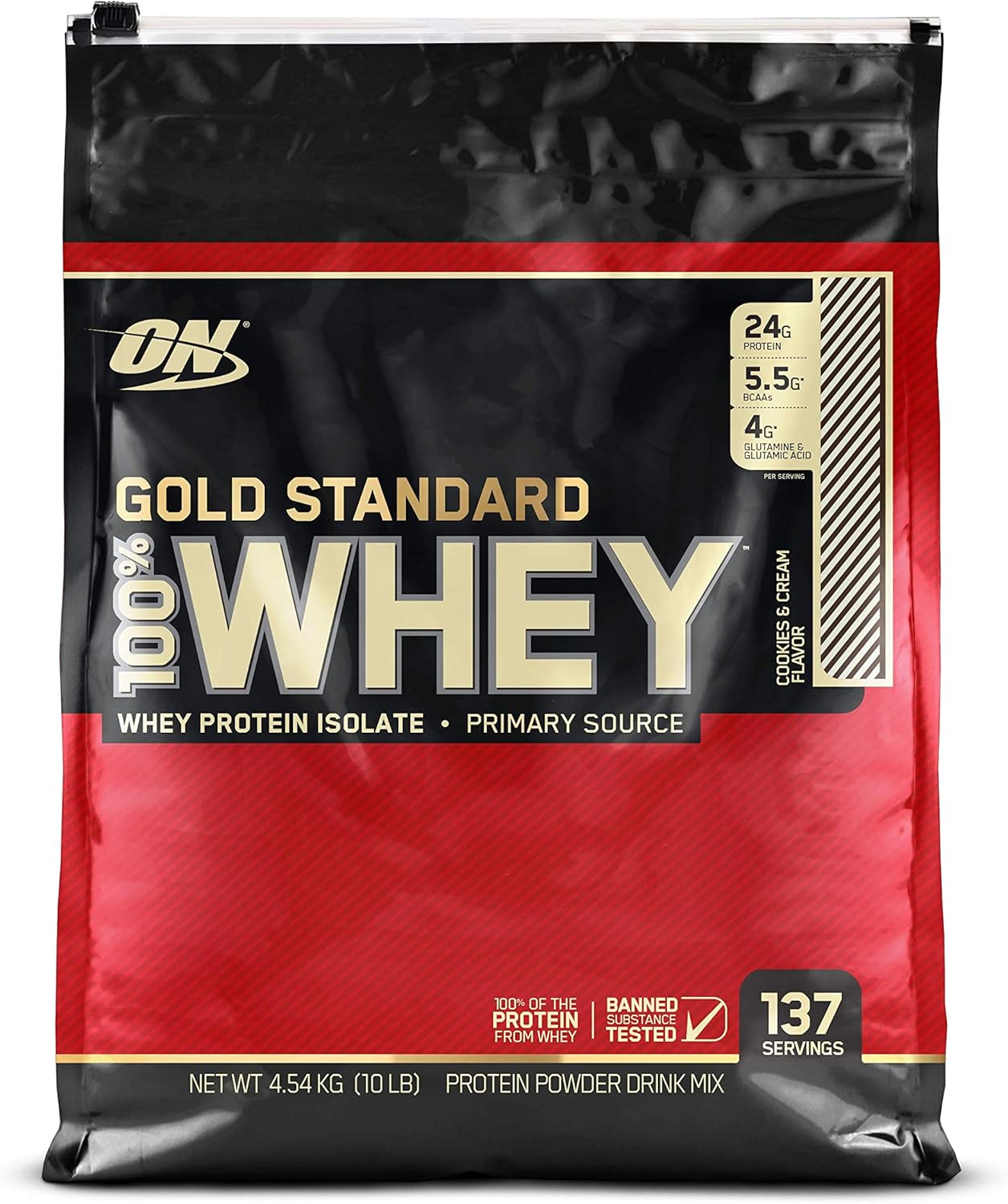 Amazon Gold Standard 100 ホエイ プロテイン クッキー クリーム 4 54kg 10lbs 米国メーカー正規品 海外直送品 オプティマムニュートリション Optimum Nutrition ホエイプロテイン