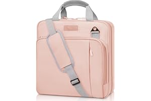 OHMANHE 3 Ring Zipper Binder with Shoulder Strap, Durable 500 Sheet Capacity 2 Inch Zip Up Binders, Multi-Pocket Binder Bag with Zipper, Books & Laptop Organizer for School Students & Office