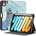 Supveco Case for iPad Mini 7 (A17 Pro) 2024/iPad Mini 6 2021 8.3 Inch with Pencil Holder-[Auto Wake/Sleep],Slim Protective Case with Soft TPU Back Cover for iPad Mini 7th/6th Generation-Blue