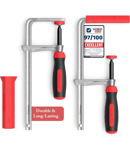 BESSEY GTR16B6 Pince De Table En Acier - Capacité 160 Mm, Gorge 60 Mm, Force De Serrage 180 Kg, Pour Guides De Scie Et Tables à Trous 20 Mm