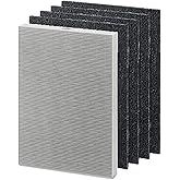 Nispira True HEPA Activated Carbon Pre Filter Compatible with Fellowes AeraMax 290 300 DX95 HF-300 Fellowes AP-300PH Air Purifier. Compared to Fellowes 0 Part 9287201, 1 Set