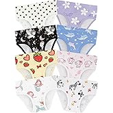 BliBliTaTa Girls' Underwear,Soft Cotton Tagless Panties for Toddlers' & Little Kids Comfort,Breathable Briefs,8-Pack